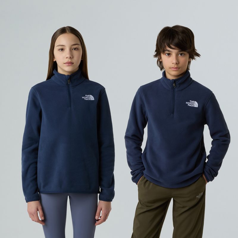 Bluză fleece pentru copii The North Face Teen Glacier 1/4 Zip summit navy 3