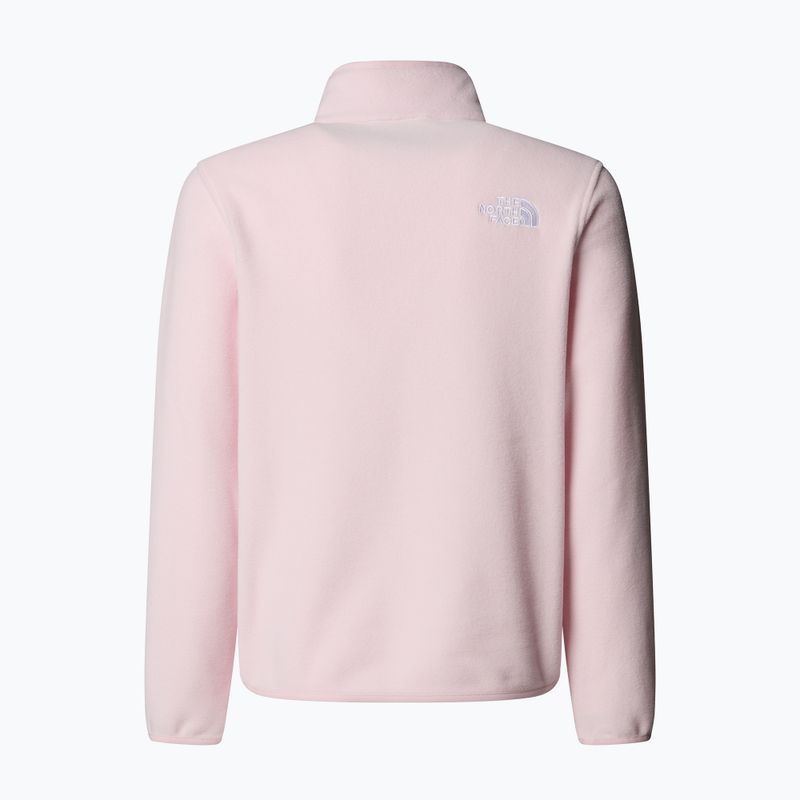 Bluză fleece pentru copii The North Face Teen Glacier 1/4 Zip pale blossom 2