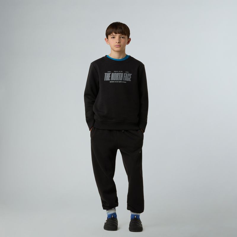 Bluză pentru copii The North Face Reflective Logo Relaxed Crew black 2