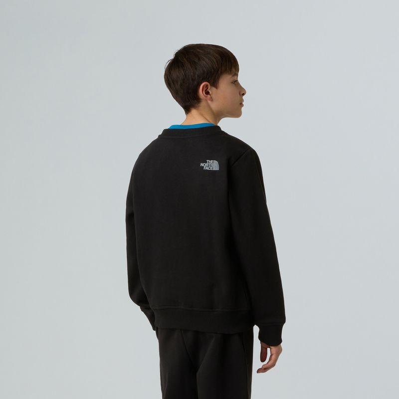 Bluză pentru copii The North Face Reflective Logo Relaxed Crew black 3