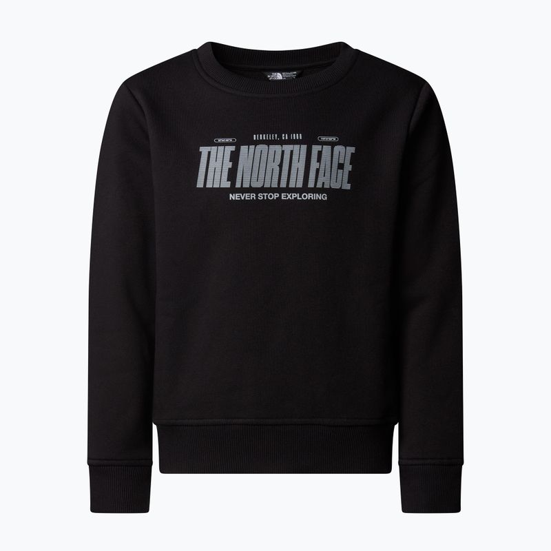 Bluză pentru copii The North Face Reflective Logo Relaxed Crew black 4