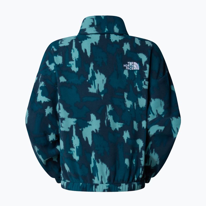Hanorac damă The North Face Mountain Athletics Fleece 1/4 Zip Print deep cypress painted 2