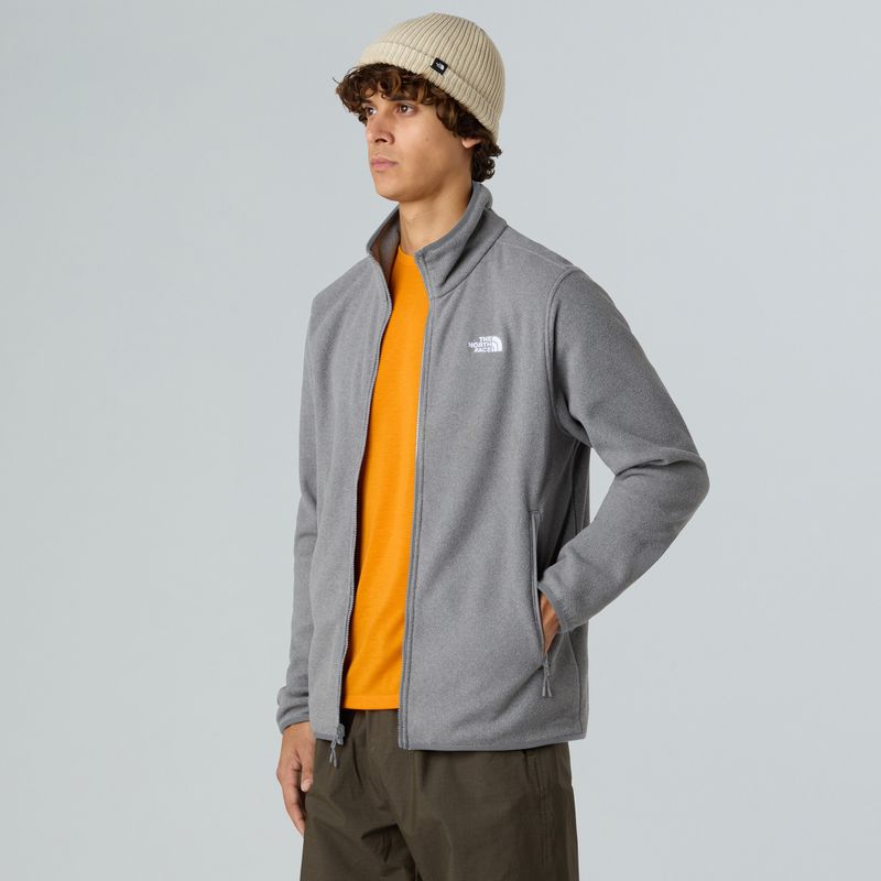 Bluză  pentru bărbați The North Face Glacier Fleece mid grey heather 4