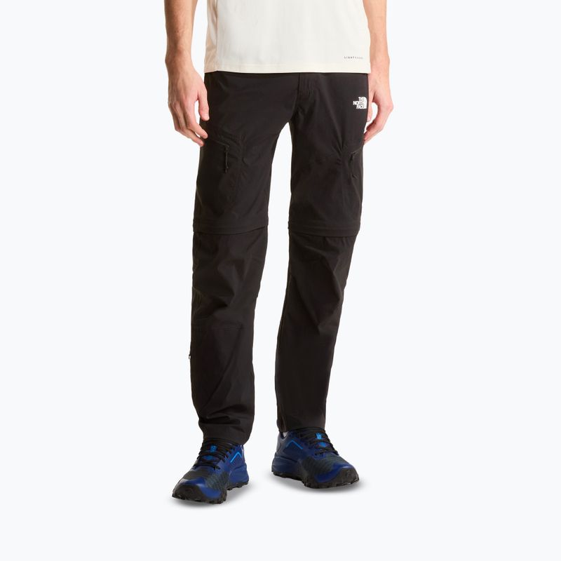Pantaloni de trekking pentru bărbați The North Face Exploration Regular Tapered Convertible tnf black