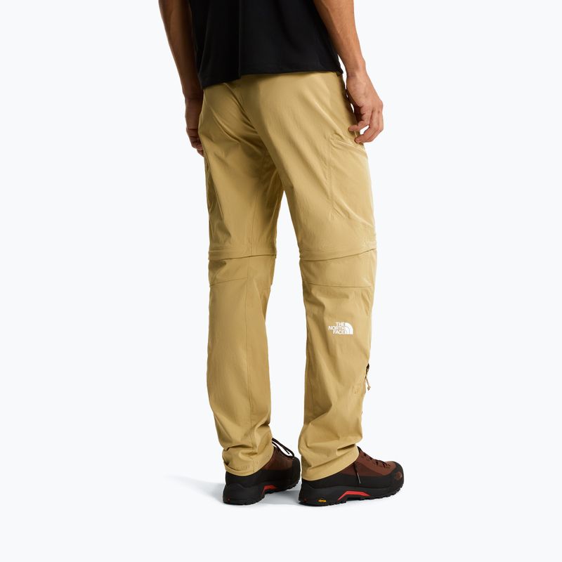 Pantaloni de trekking pentru bărbați The North Face Exploration Regular Tapered Convertible khaki stone 3