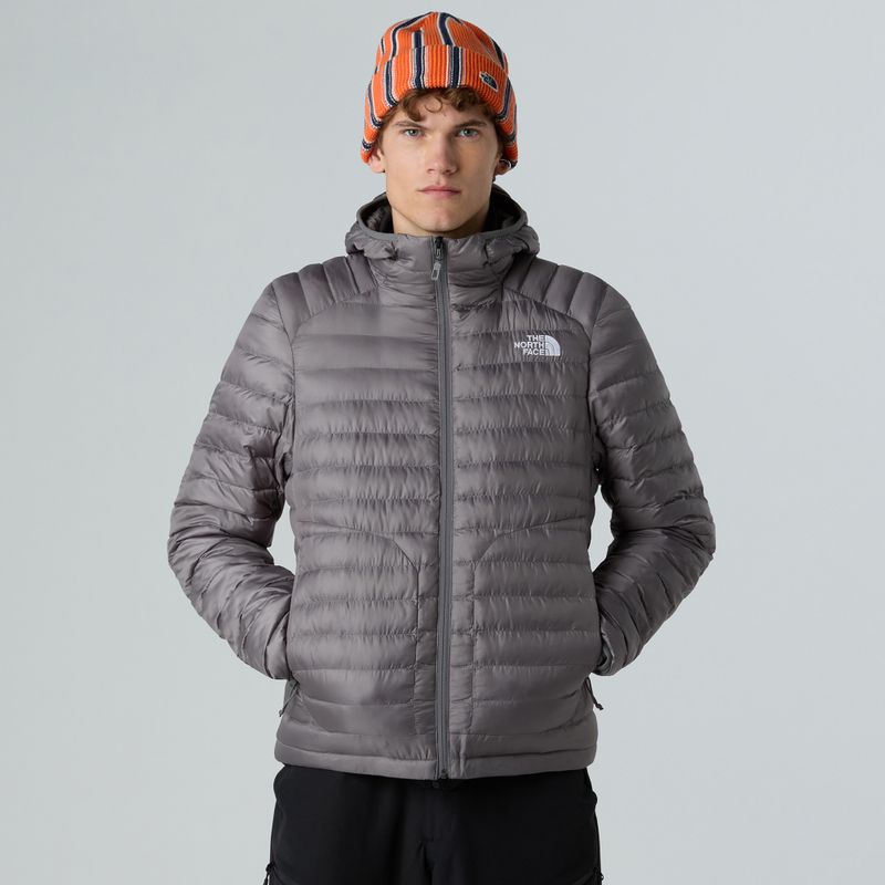 Geacă matlasată pentru bărbați The North Face Huila Synthetic Hoodie smoked pearl