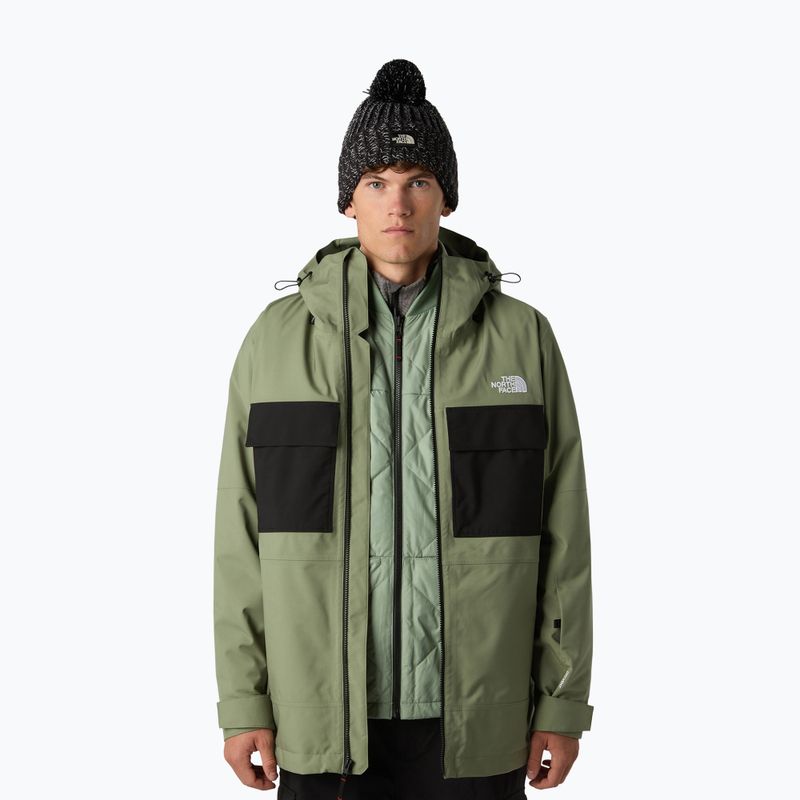 Geacă de snowboard pentru bărbați The North Face Fourbarrel Triclimate bark mist/black 4