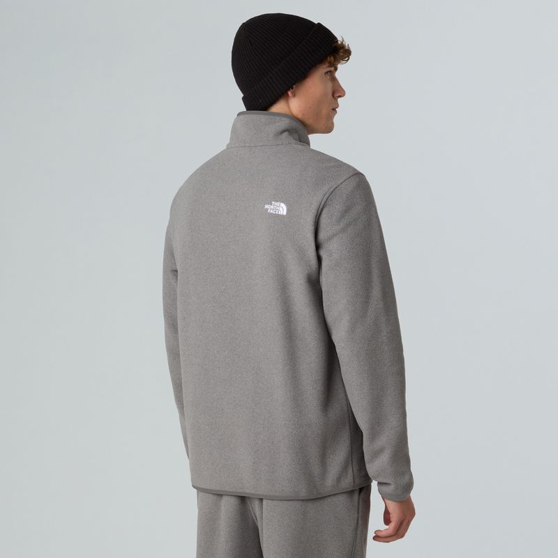 Bluză pentru bărbați The North Face Glacier Fleece 1/4 Zip mid grey heather 3