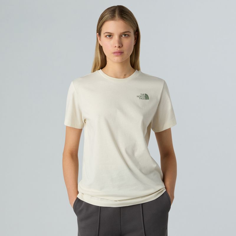 Tricou The North Face Box Nse Relaxed alb dune/ ardelean mușchi pentru femei