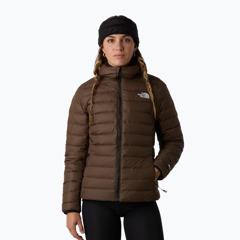 Geacă cu puf pentru femei The North Face Down Hooded smokey brown 4