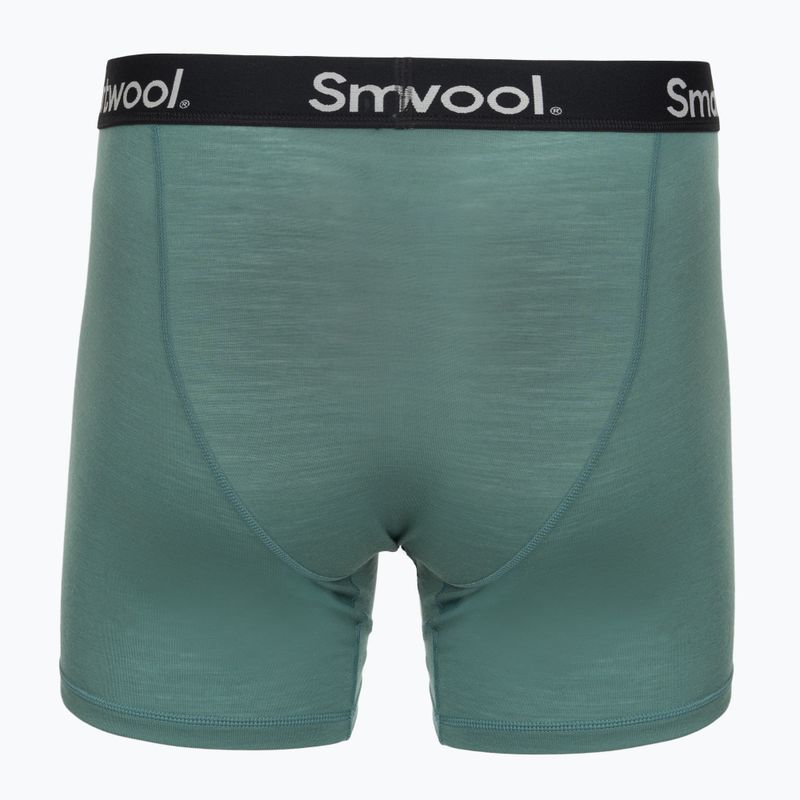 Boxeri termoactivi pentru bărbați Smartwool Everyday Merino Boxer Brief Boxed black dusty teal 2