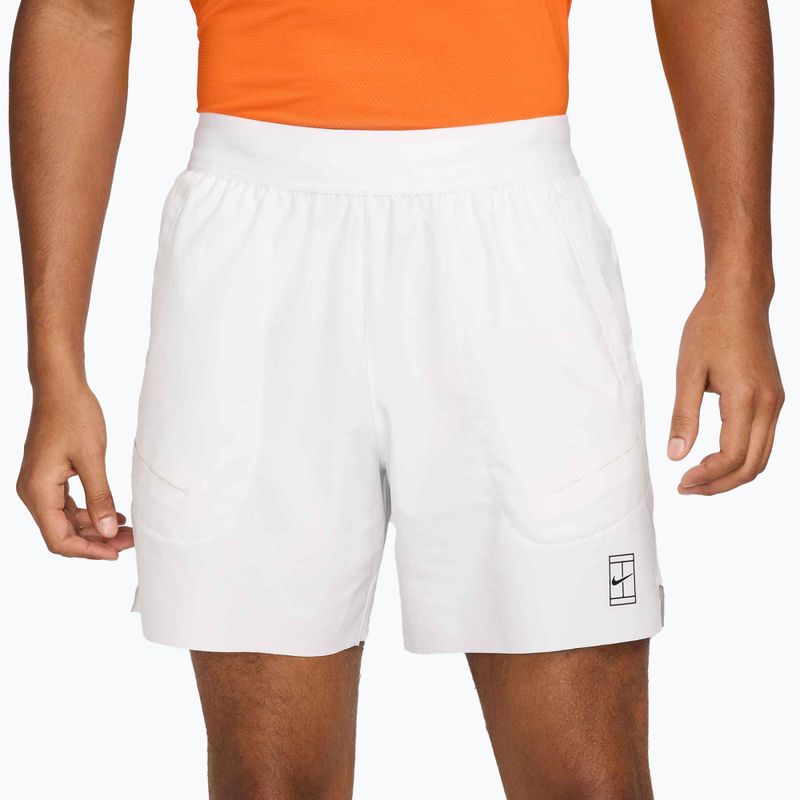 Pantaloni scurți de tenis pentru bărbați Nike Court Dri-Fit Advantage 6" white/black 4