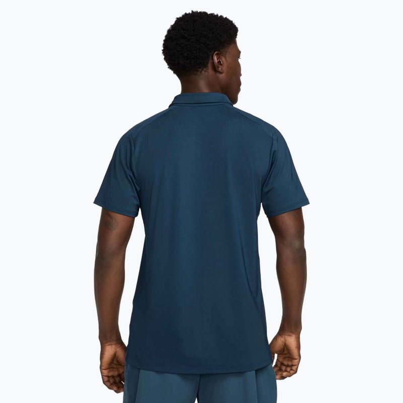 Tricou polo de tenis pentru bărbați Nike Court Dri-Fit Advantage armory navy / white / white 3