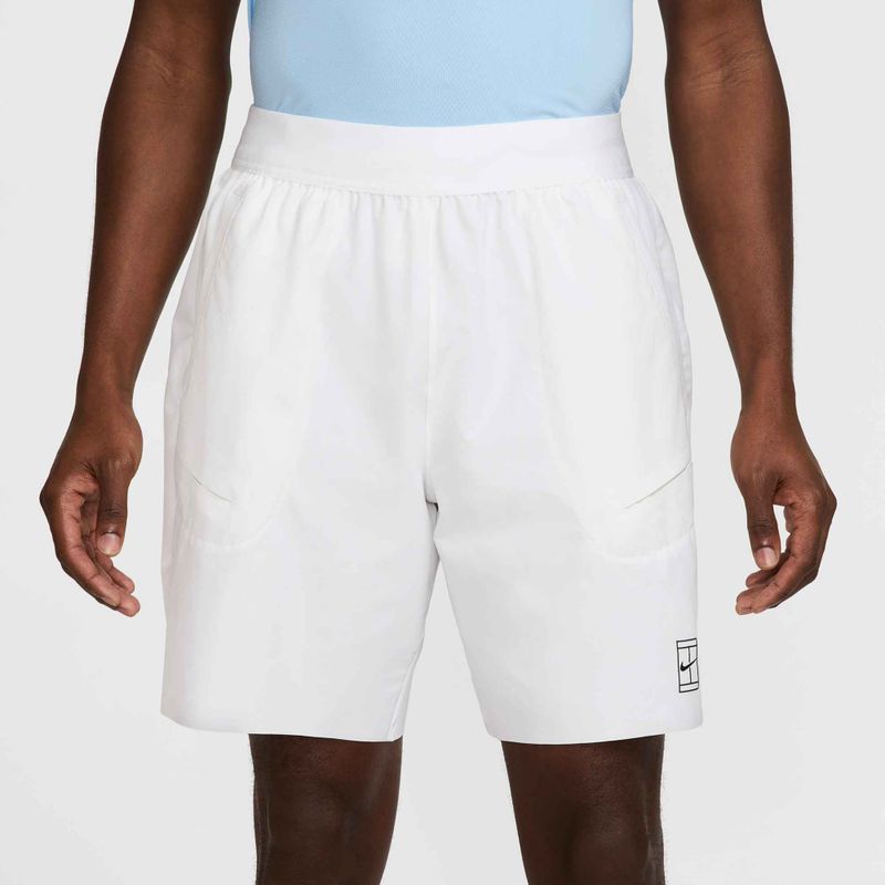 Pantaloni scurți de tenis pentru bărbați Nike Court Dri-Fit Advantage 8" white/black 3