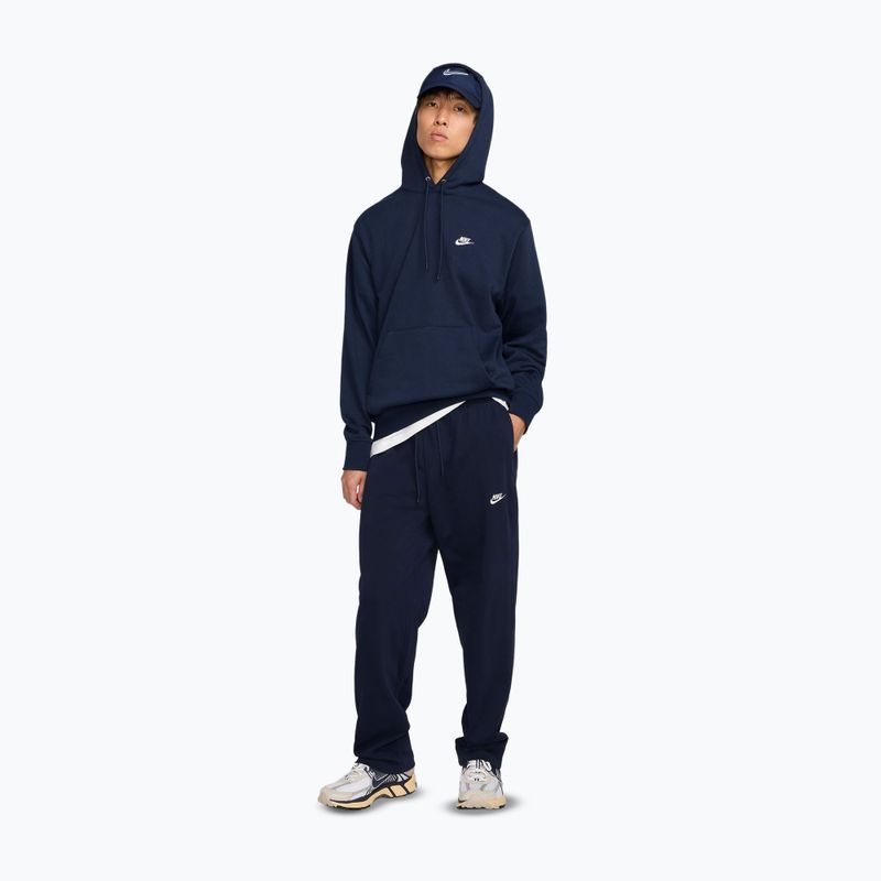 Pantaloni pentru bărbați Nike Sportswear Club Knit Open-Hem obsidian/white 2