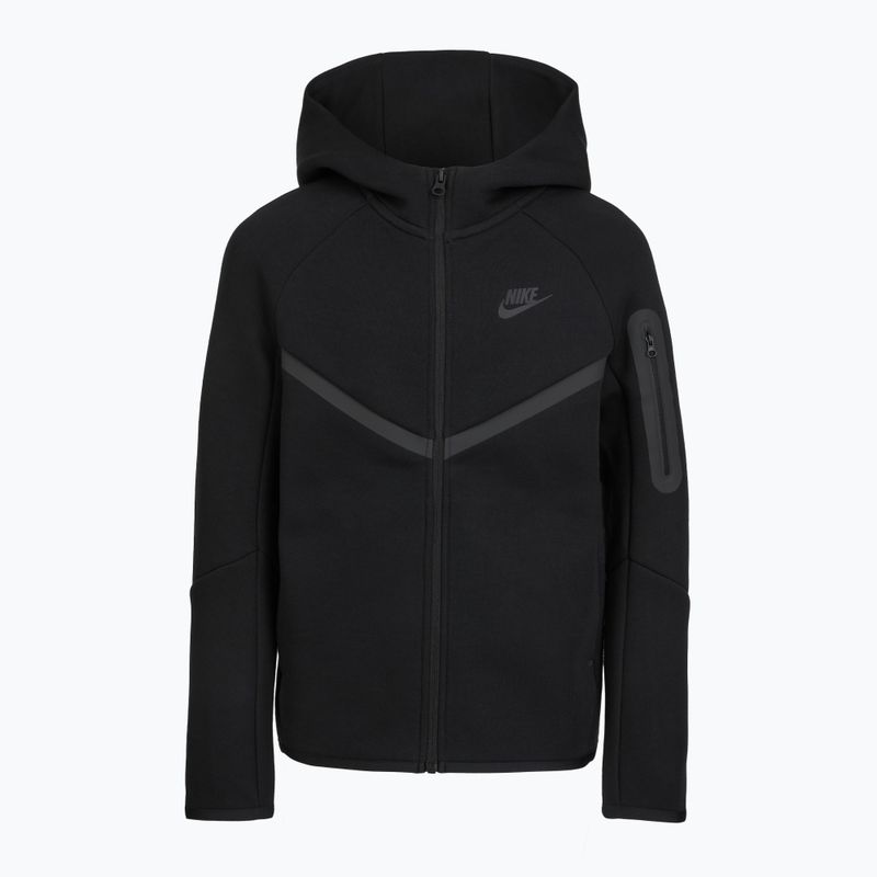 Bluză pentru copii Nike Sportswear Tech Fleece Full Zip black/black/black 7