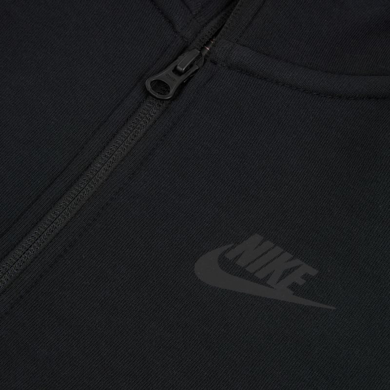Bluză pentru copii Nike Sportswear Tech Fleece Full Zip black/black/black 9