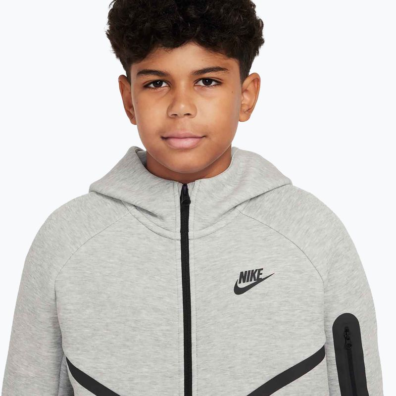Hanorac pentru copii Nike Sportswear Tech Fleece Full-Zip dark grey heather/black/black 4