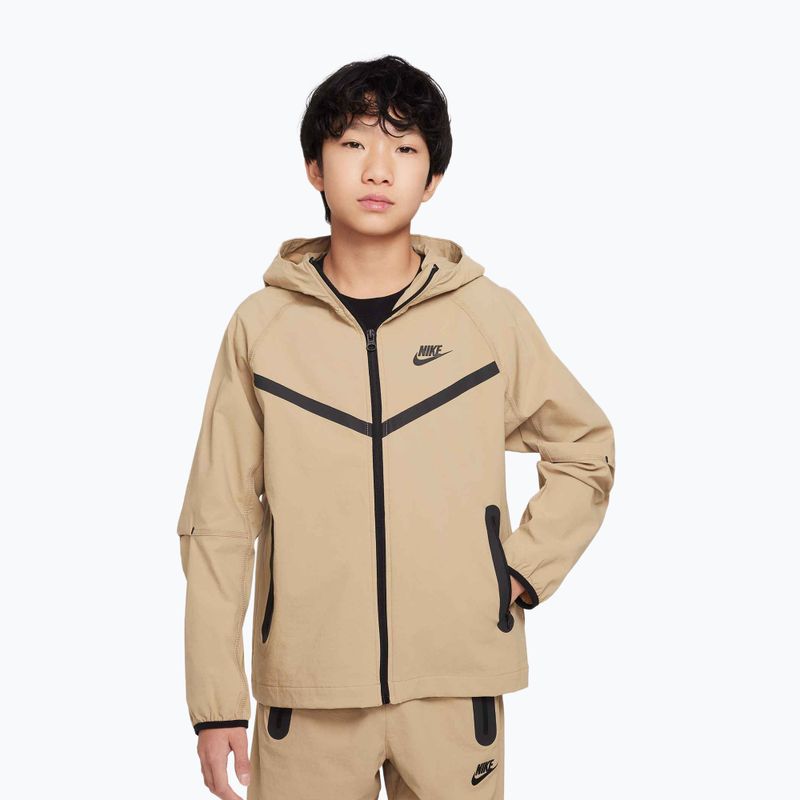 Geacă pentru copii Nike Tech Woven parachute beige/parachute beige/black