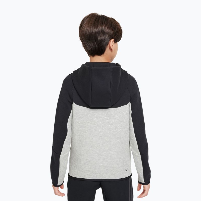 Bluză pentru copii Nike Sportswear Tech Fleece Full Zip dark grey heather/black/black/black 3