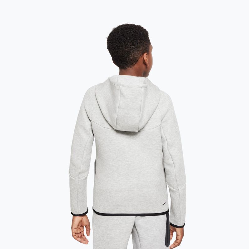 Bluză pentru copii Nike Sportswear Tech Fleece dark grey heather/black/black 3