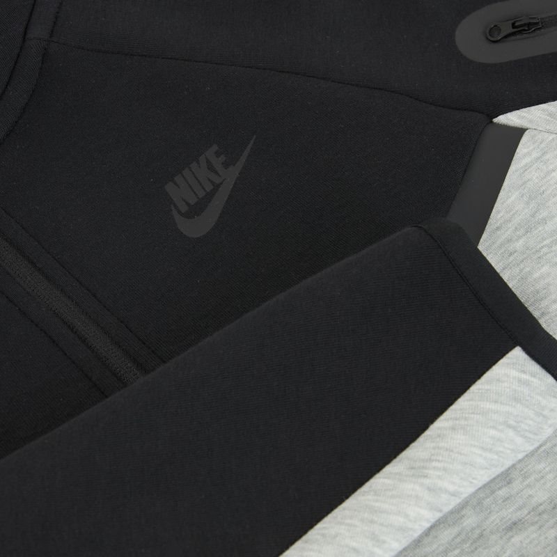 Bluză pentru copii Nike Sportswear Tech Fleece Full-Zip dark grey heather/black/black/black 9