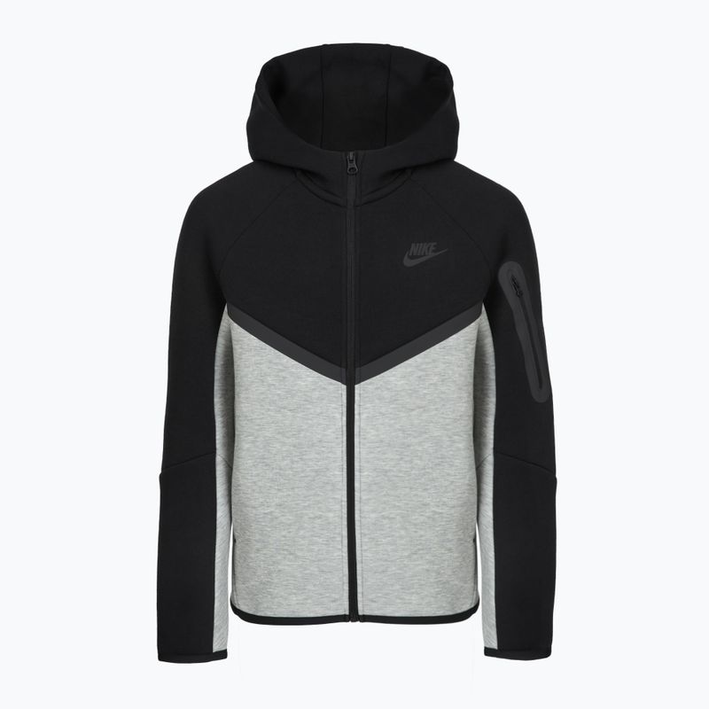 Bluză pentru copii Nike Sportswear Tech Fleece Full Zip dark grey heather/black/black/black 9