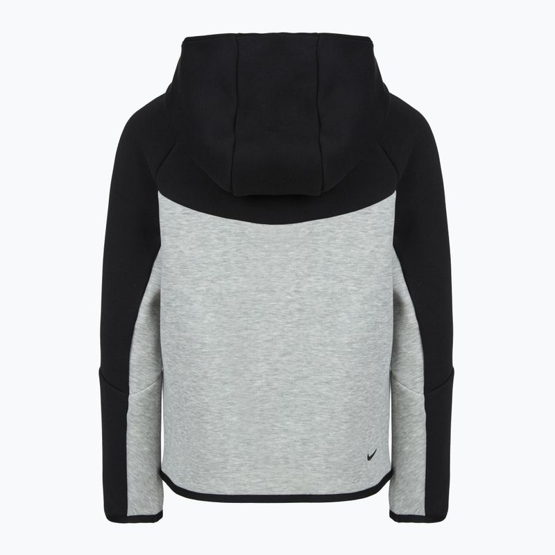 Bluză pentru copii Nike Sportswear Tech Fleece Full Zip dark grey heather/black/black/black 10