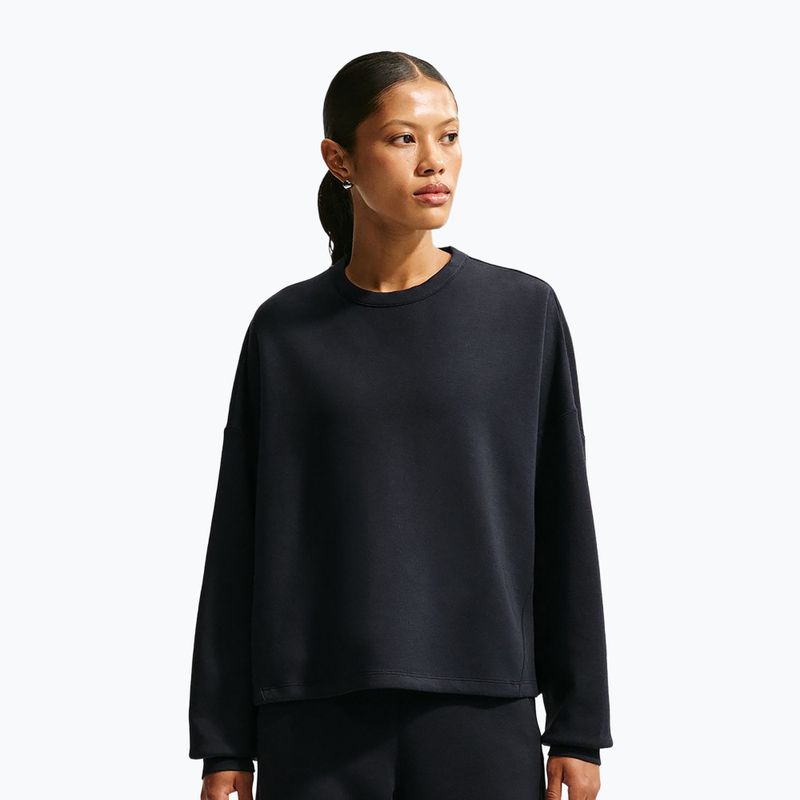 Bluză de antrenament pentru femei Nike 24.7 ImpossiblySoft Black/Dark Smoke Grey