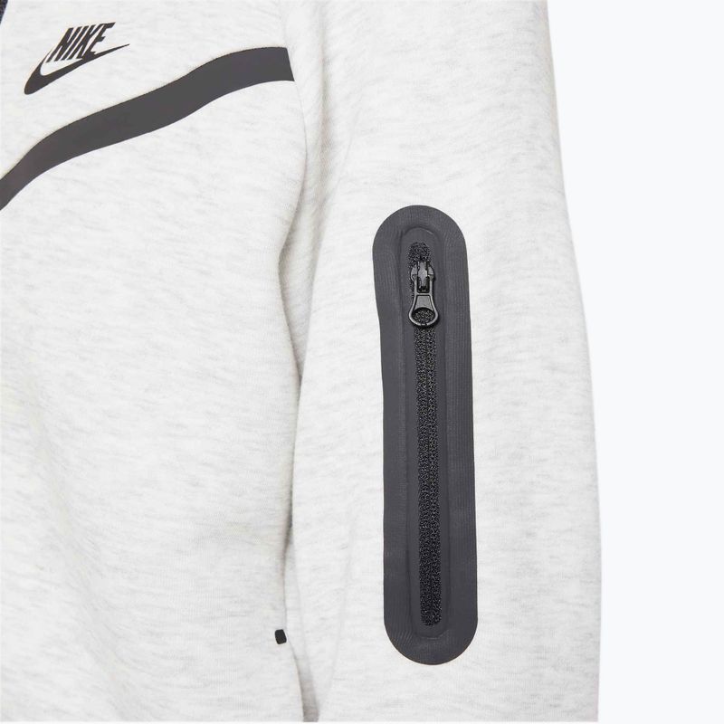 Bluză pentru copii Nike Sportswear Tech Fleece light grey/heather/black/black 6