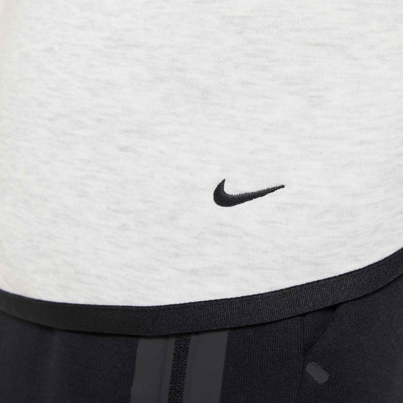 Bluză pentru copii Nike Sportswear Tech Fleece light grey/heather/black/black 8