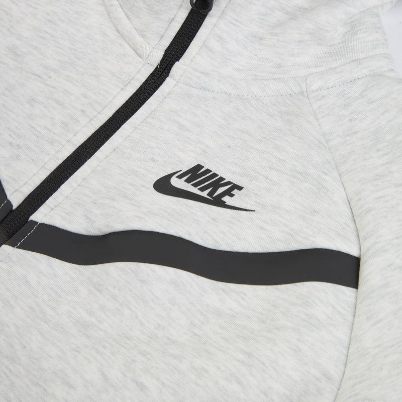 Bluză pentru copii Nike Sportswear Tech Fleece light grey/heather/black/black 3