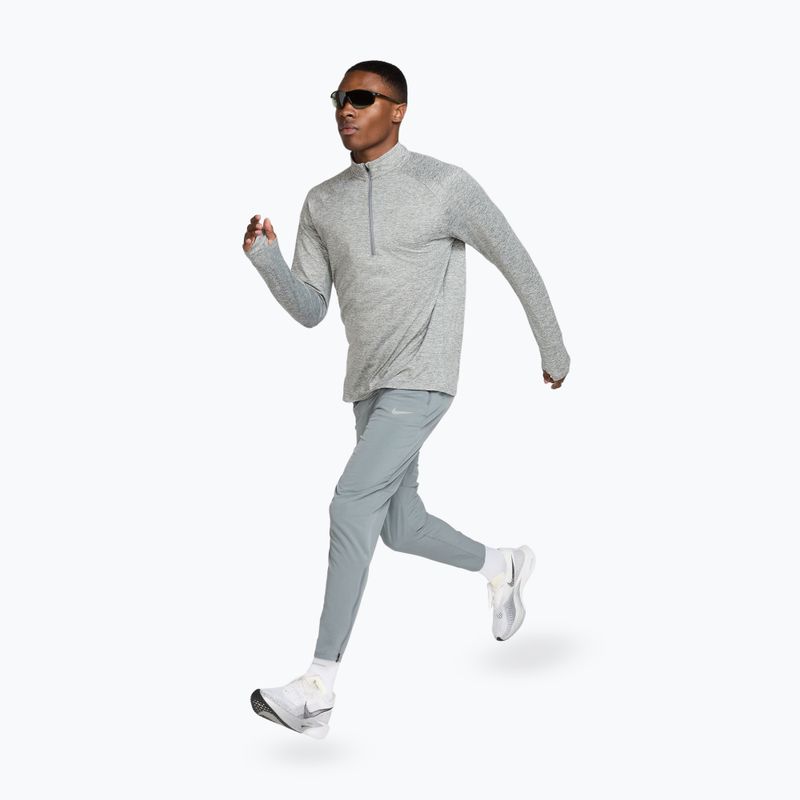 Bluză de alergare pentru bărbați Nike Stride 1/4 Zip Dri-Fit smoke grey/heather 4