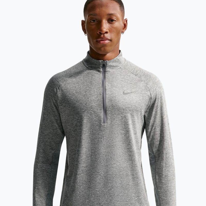 Bluză de alergare pentru bărbați Nike Stride 1/4 Zip Dri-Fit smoke grey/heather 5