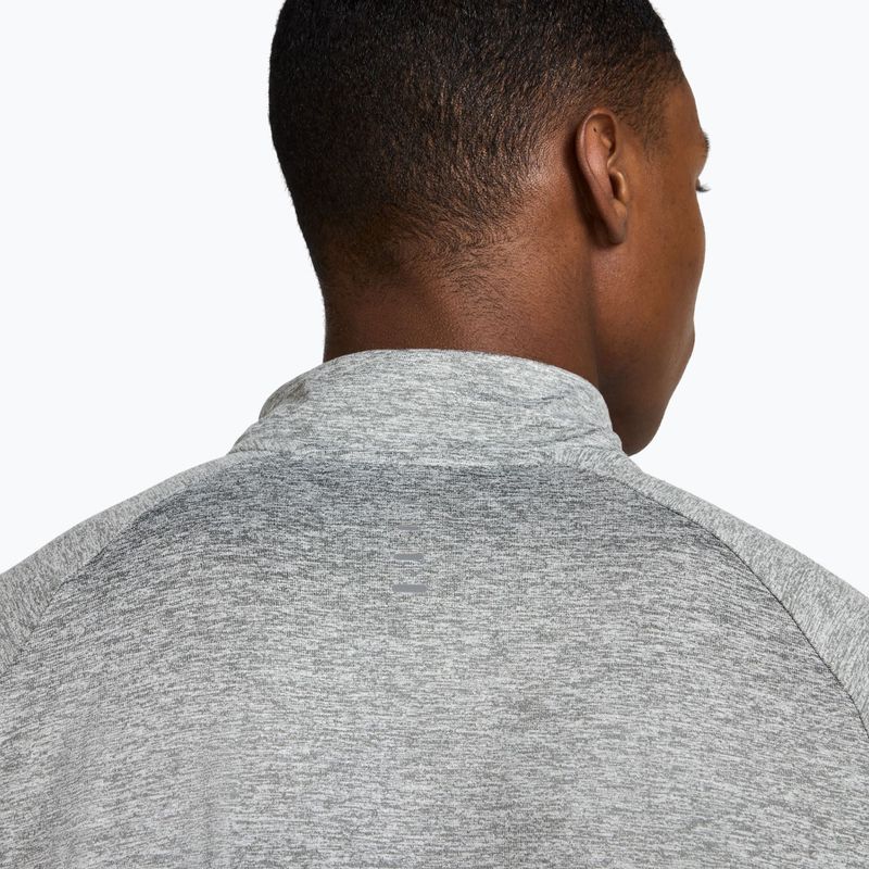 Bluză de alergare pentru bărbați Nike Stride 1/4 Zip Dri-Fit smoke grey/heather 8