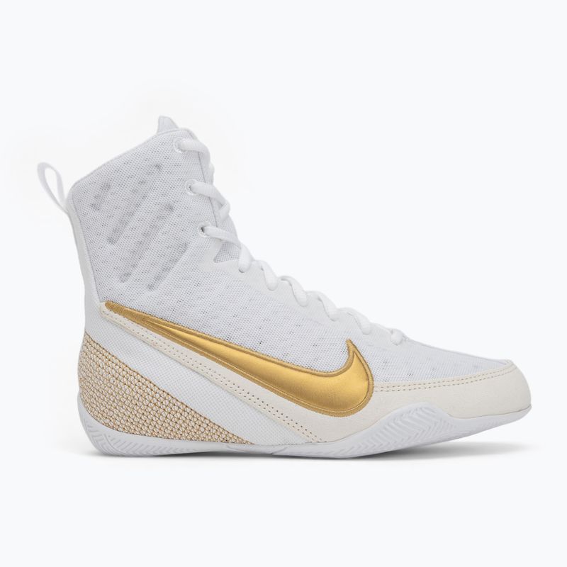 Încălțăminte de box Nike Machomai 3 white/metallic gold 2