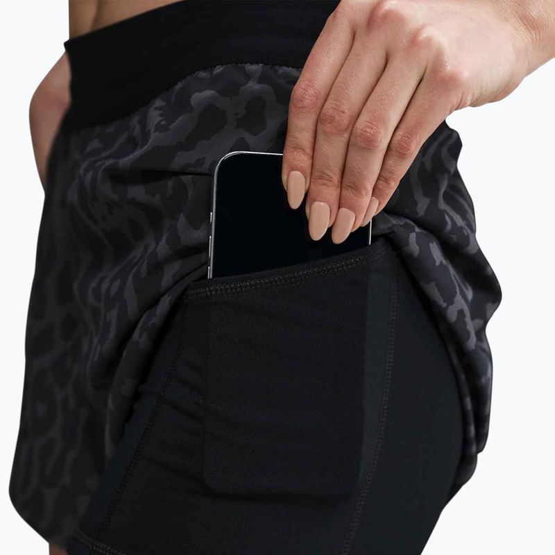 Pantaloni scurți de alergare pentru femei Nike Swift Dri-Fit Mid-Rise 2in1 black / black 5