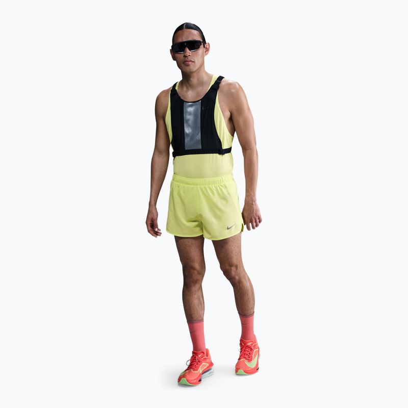 Pantaloni scurți de alergare pentru bărbați Nike Fast Dri-Fit Brief Lined 3" light lemon twist/black 2