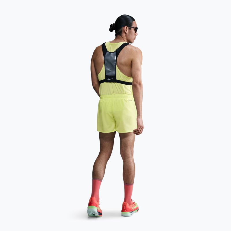 Pantaloni scurți de alergare pentru bărbați Nike Fast Dri-Fit Brief Lined 3" light lemon twist/black 3