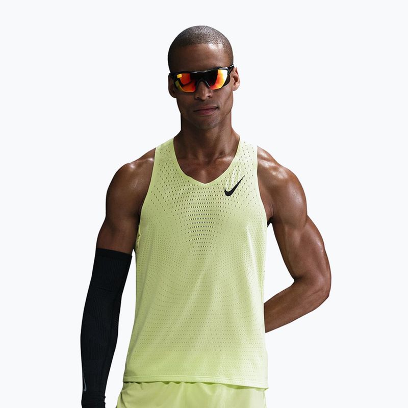 Tricou de alergare pentru bărbați Nike AeroSwift Dri-Fit ADV light lemon twist/black