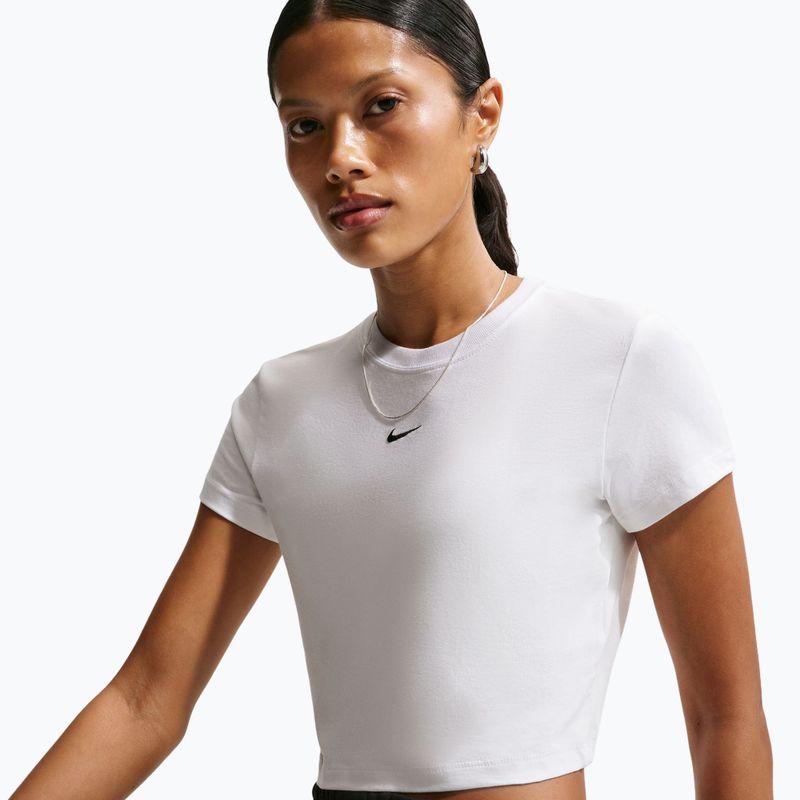 Tricou pentru femei Nike Sportswear Chill Knit white/black 4