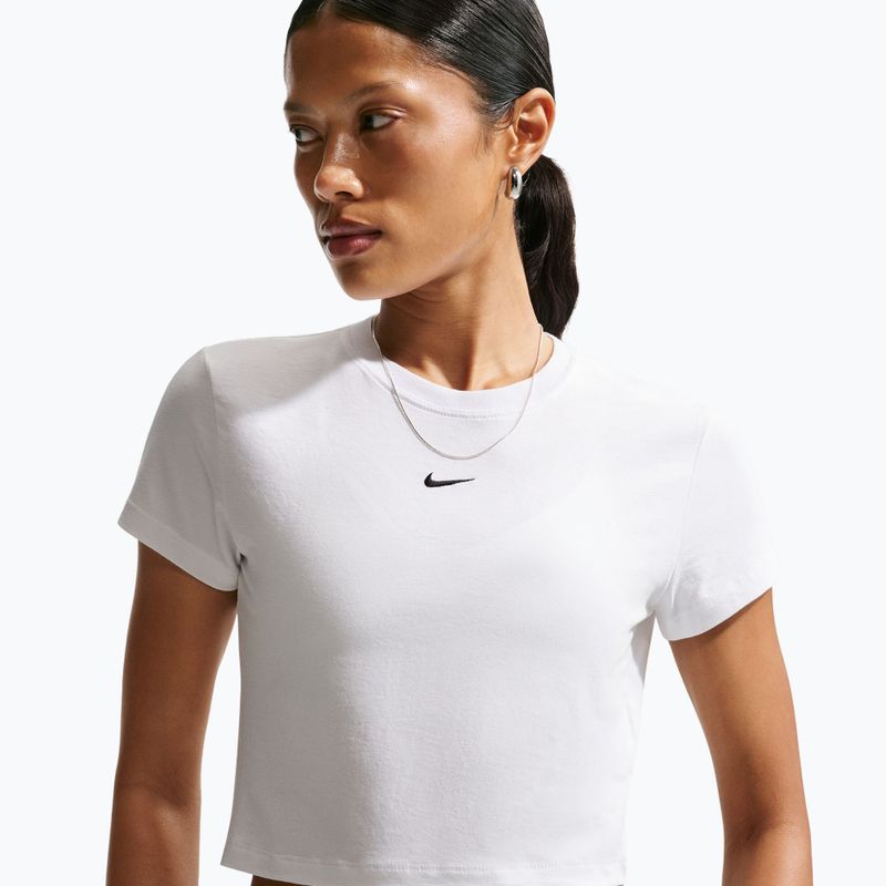 Tricou pentru femei Nike Sportswear Chill Knit white/black 5