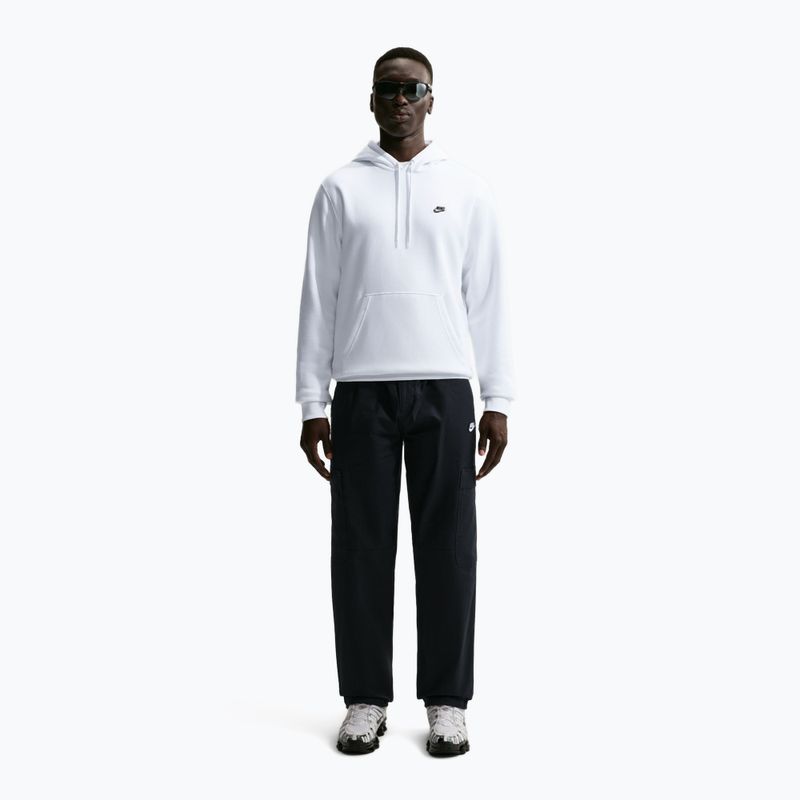 Bluză pentru bărbați Nike Club Pullover Hoodie white/white/black 6
