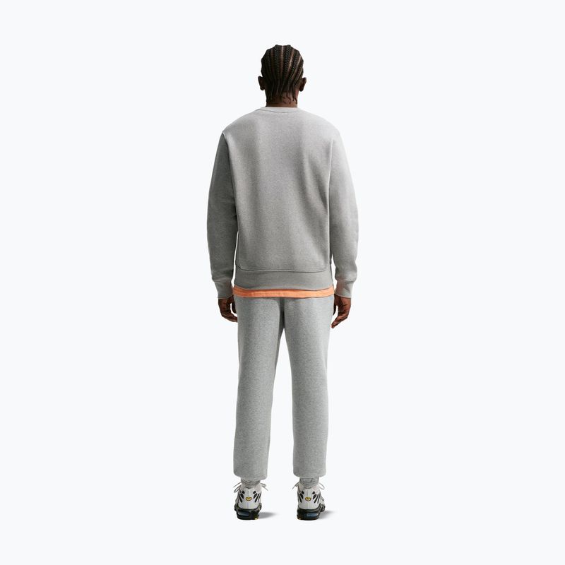 Pantaloni pentru bărbați Nike Club Cuffed Brushed dark grey heather/light smoke grey/white 3