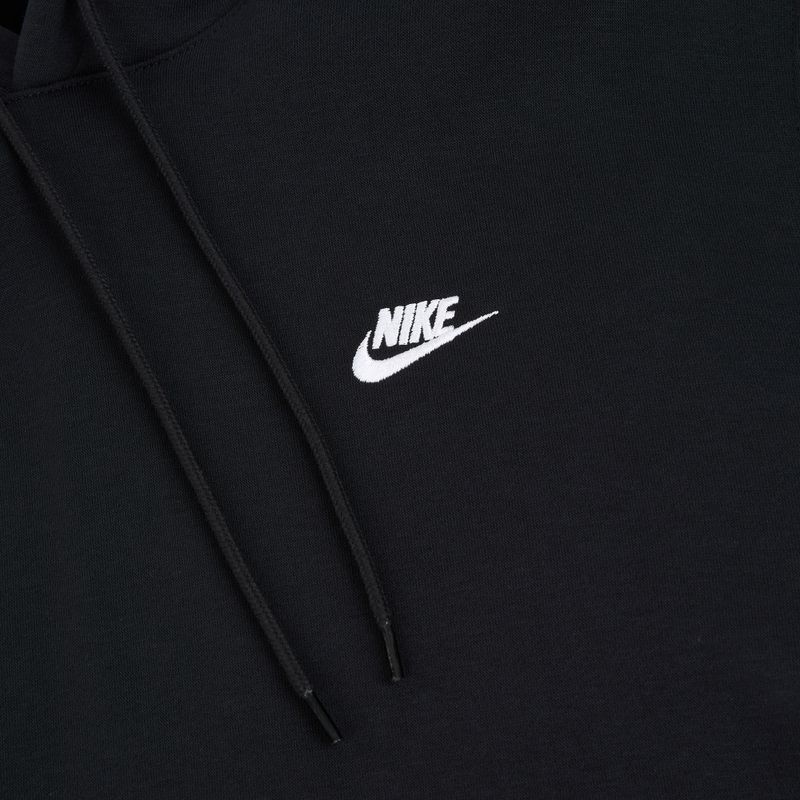 Bluză pentru bărbați Nike Club Pullover Hoodie black/black/white 8