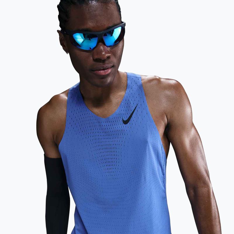 Tricou de alergare pentru bărbați Nike AeroSwift Dri-Fit ADV comet blue / black 4