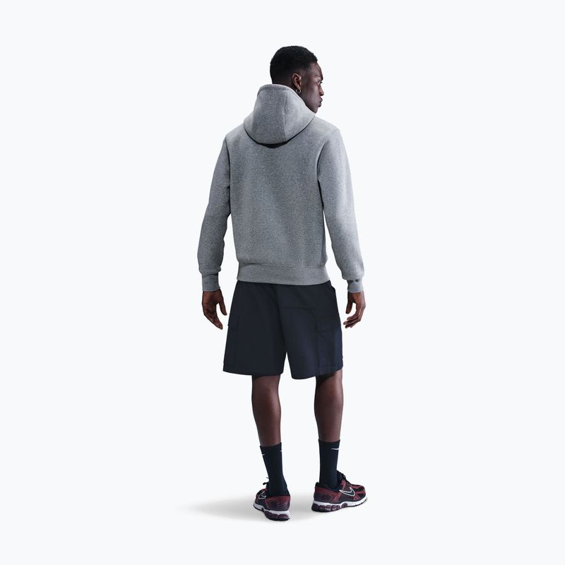 Bluză pentru bărbați Nike Club Pullover Hoodie dark grey heather/light smoke grey/white 3
