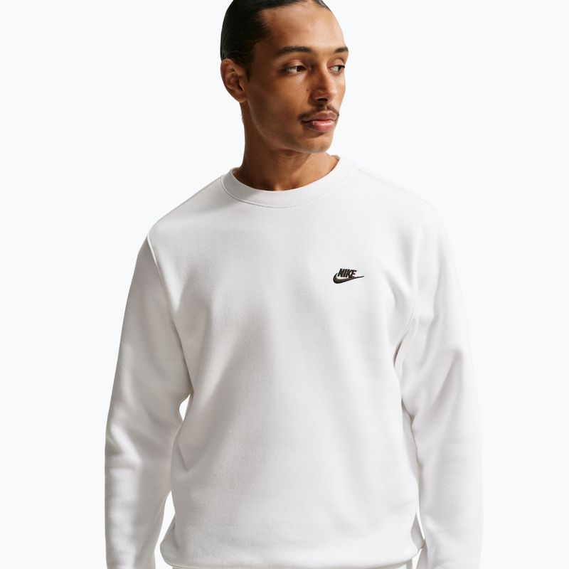 Bluză pentru bărbați Nike Club Fleece Crew white/black 4