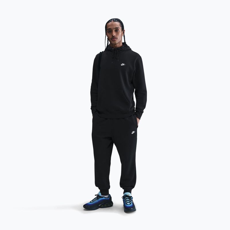 Bluză pentru bărbați Nike Club Pullover Hoodie black/black/white 2