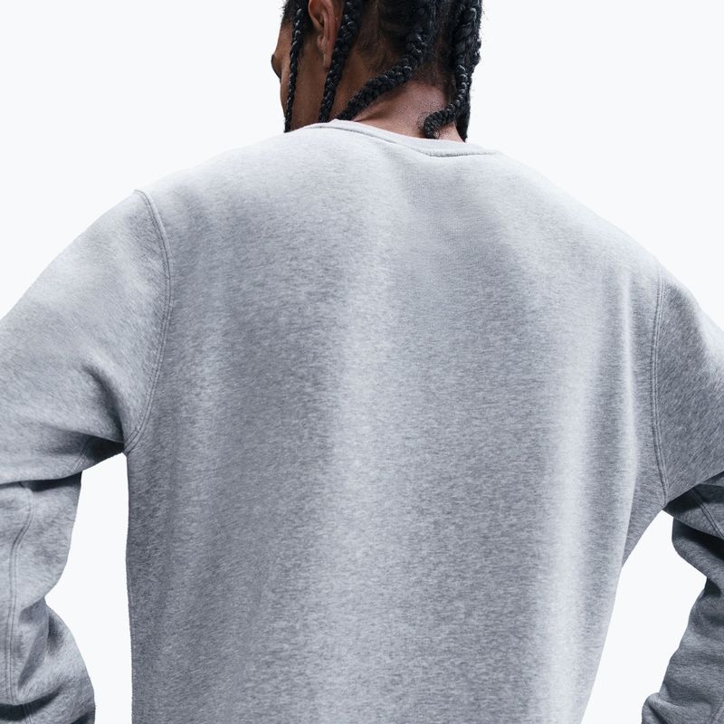 Bluză pentru bărbați Nike Sportswear Club Graphic Fleece Crew dark grey heather/white 5